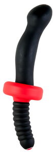 Анальный вибратор TOYFA Black&Red, силиконовый, черный, 16,5 см