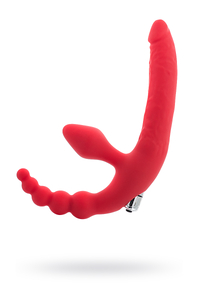 Безремневой страпон TOYFA Black&Red, Силикон, Красный, 35 см