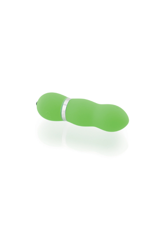 Нереалистичный вибратор Sexus Funny Five, ABS пластик, Зеленый, 10,5 см