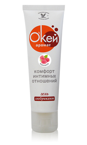 Гель-любрикант «О'Кей» на водной основе с ароматом малины, 50 г