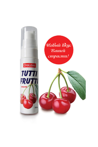 Съедобная гель-смазка TUTTI-FRUTTI для орального секса со вкусом вишни, 30 г