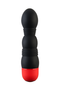Вибратор TOYFA Black&Red, 10 режимов вибрации, силиконовый, красный, 11,4 см