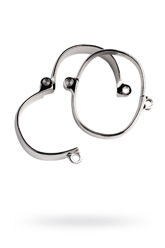 Наручники, TOYFA Metal, серебристые, 5Х7 см