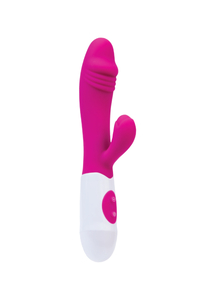 Вибратор с клиторальным стимулятором TOYFA A-Toys  Area, Силикон, Розовый, 19,5 см
