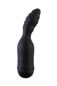 Анальный вибратор TOYFA Black&Red, 10 режимов вибрации, силиконовый, чёрный, 11,4 см