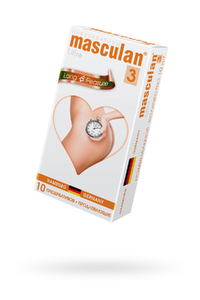 Презервативы Masculan Ultra 3,  10 шт.  Кольца и пупырышки с анестетиком (Long Pleasure)   ШТ