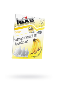 Презервативы Luxe КОНВЕРТ, Заключенный из Алабамы, банан, 18 см., 3 шт. в упаковке
