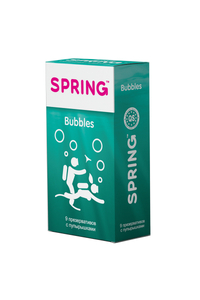 Презервативы SPRING BUBBLES - с пупырышками, №9 ШТ