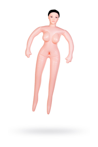 Кукла надувная Nurse Emilia реалистичная голова,брюнетка, TOYFA Dolls-X, с двумя отверстиями,вставка: вагина- анус,костюм медсестры, 160 см