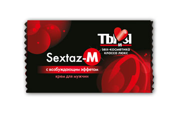 Крем возбуждающий Ты и Я  ''Sextaz-M'' для мужчин 1,5г,20 шт в упаковке