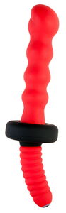 Вибратор TOYFA Black&Red, силиконовый, красный, 18 см, ?4,5