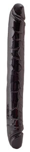 Двусторонний фаллоимитатор TOYFA Black&Red, ПВХ, Чёрный, 31 см