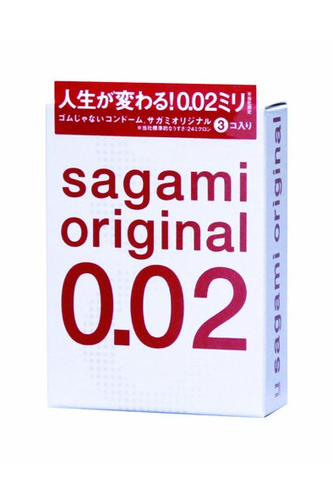 Презервативы Sagami Original 0.02  УЛЬТРАТОНКИЕ,гладкие №3