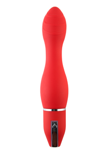 Вибратор TOYFA Black&Red, 10 режимов вибрации, силиконовый, красный, 28 см, ?4,5 см