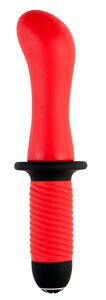 Вибратор TOYFA Black&Red с двойным мотором, силиконовый, красный, 15 см, ?5 см