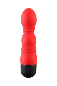 Вибратор TOYFA Black&Red, 10 режимов вибрации, силиконовый, красный, 11,4 см