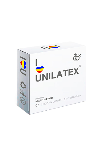 Презервативы Unilatex Multifrutis №3  ароматизированные ,цветные