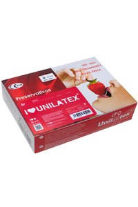 Презервативы Unilatex Multifrutis №144  ароматизированные ,клубничные (упаковка)