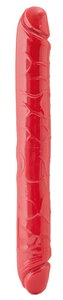 Двусторонний фаллоимитатор TOYFA Black&Red, ПВХ, Красный, 31 см