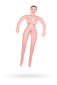Кукла надувная Eleanor с реалистичной головой, рыжая, TOYFA Dolls-X,  с двумя отверстиями,  кибер вставка вагина – анус, 160 см