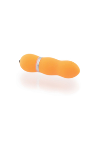 Нереалистичный вибратор Sexus Funny Five, ABS пластик, Оранжевый, 10,5 см